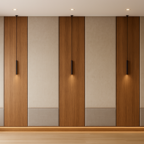 جدار خشب وقماش