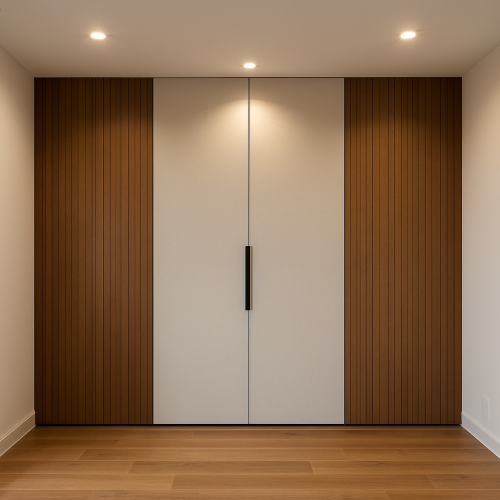 جدار خشب مخطط فاتح وداكن