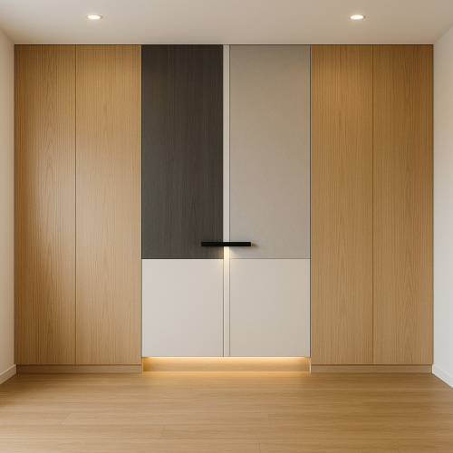 جدار خشب متعدد الألوان