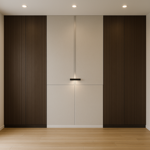 جدار خشب مخطط مع لوح فاتح