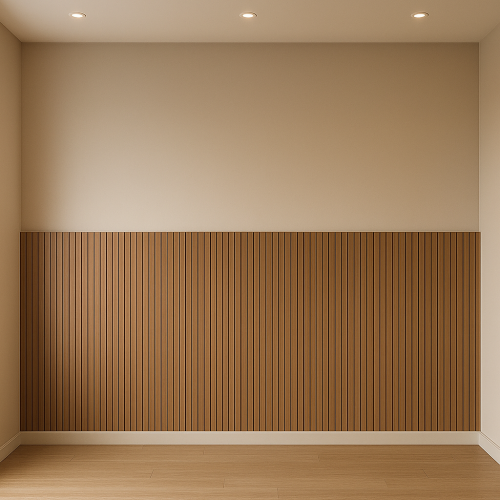 جدار خشب مخطط نصفي