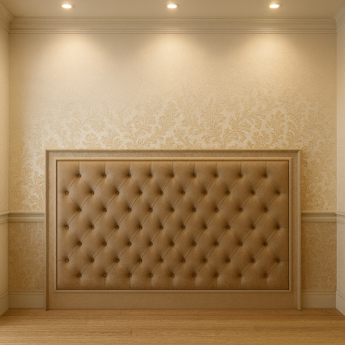 جدار قماش كلاسيكي مبطن بالأزرار