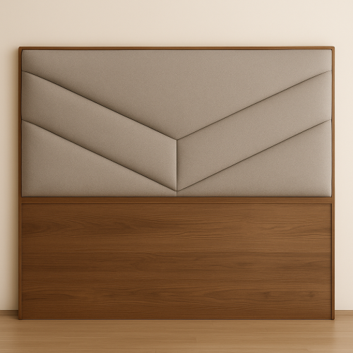 لوح خلفي خشب مع قماش بخطوط مائلة عصرية