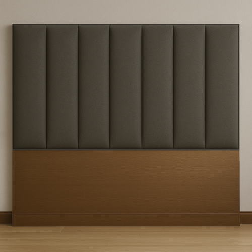 لوح خلفي خشب مع قماش بخطوط رأسية