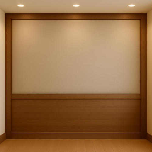 لوح خلفي خشب مع قماش وإطار بارز