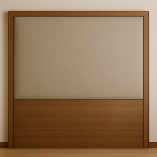 لوح جداري خشب وقماش بإطار بسيط