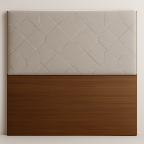 لوح جداري خشب وقماش بنقشة هندسية ماسية