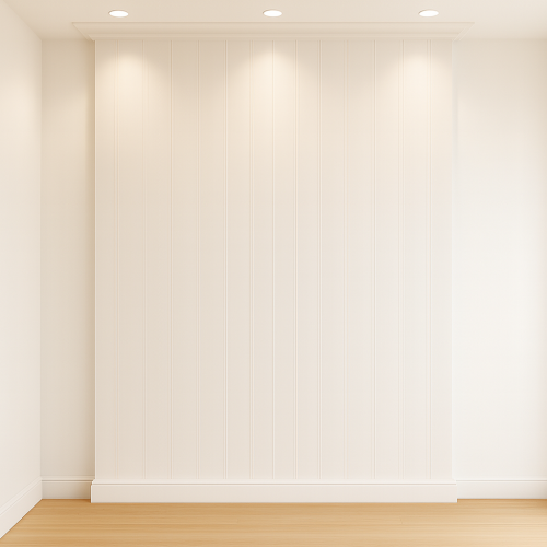 لوح جداري أبيض بخطوط طولية أنيقة